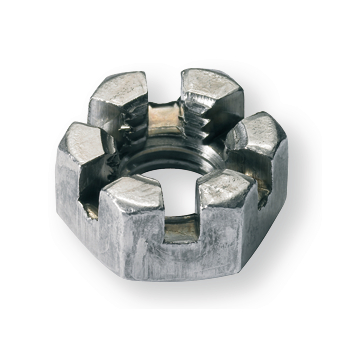 Piulițe crestate și crenelate DIN 935-1, oțel 8, M8 zincat